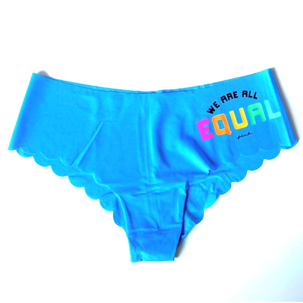 Nwot Vs Pink Blue We Are All Equal Panties